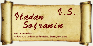 Vladan Sofranin vizit kartica